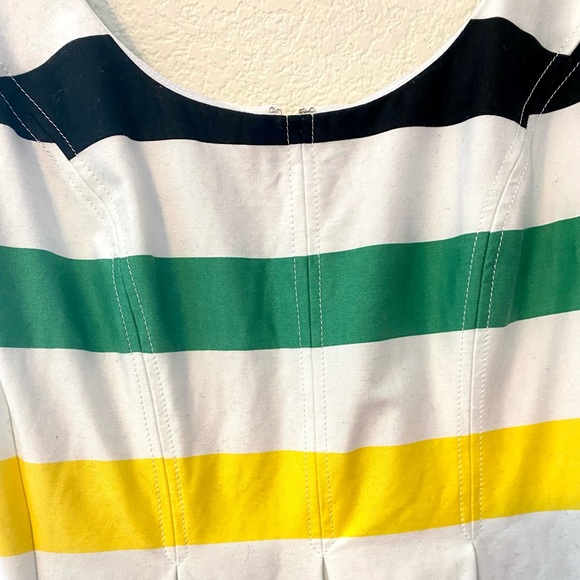 NINE WEST Striped A-Line Tank Dress- Retro Summer - Picture 7 of 13